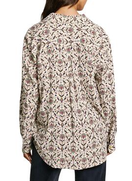 Camisa Pepe Jeans Passion bege para mulher