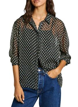 Blusa Pepe Jeans Samantha preta para mulher