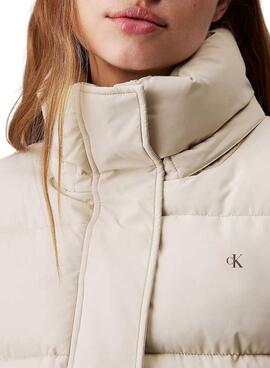 Jaqueta Calvin Klein Jeans Matte bege para mulher