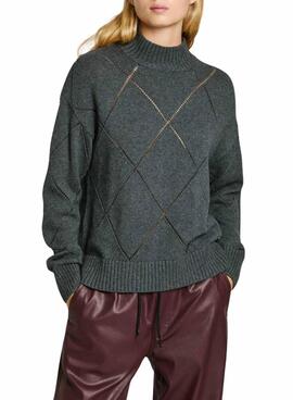 Camisola Pepe Jeans Idris cinza marengo para mulher