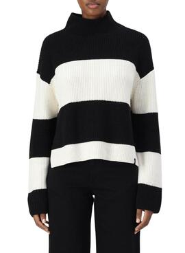 Suéter Calvin Klein Jeans Chunky Preto e Branco para mulher