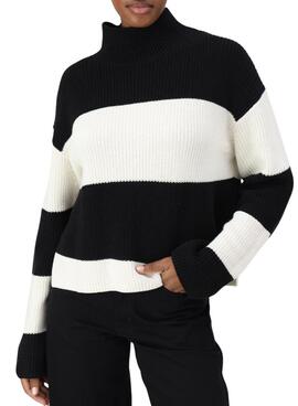 Suéter Calvin Klein Jeans Chunky Preto e Branco para mulher