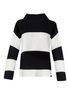 Suéter Calvin Klein Jeans Chunky Preto e Branco para mulher