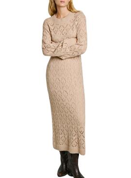 Vestido Pepe Jeans Hailey bege para mulher