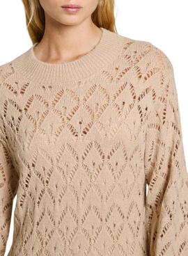 Vestido Pepe Jeans Hailey bege para mulher