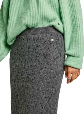 Saia Pepe Jeans Hailey Cinza para mulher