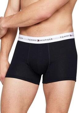 Pack de 3 cuecas Trunk Tommy Hilfiger essencial preto para homem