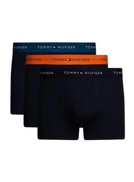 Pack de 3 Cuecas Trunk Tommy Hilfiger Pretas para homem