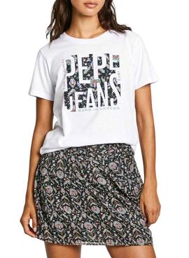 Camiseta Pepe Jeans Gloria branca para mulher