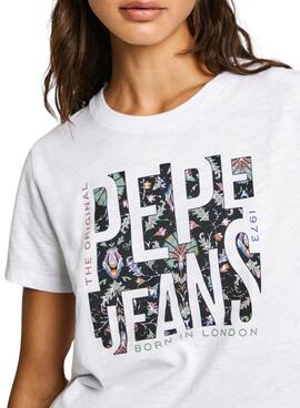 Camiseta Pepe Jeans Gloria branca para mulher