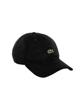 Boné Lacoste de veludo preto para homem e mulher