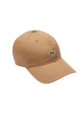 Boné Lacoste Basic tostado para mulher e homem