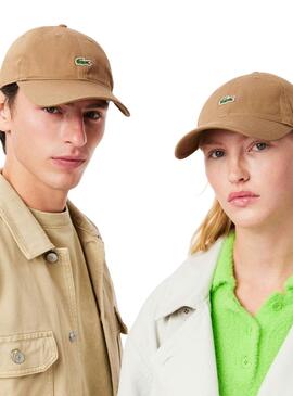 Boné Lacoste Basic tostado para mulher e homem