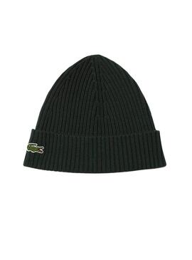 Touca Lacoste Bonnet verde escuro para homens