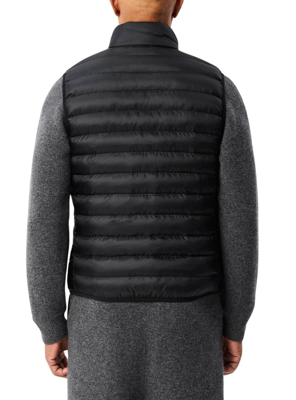 Colete Lacoste básico preto para homem