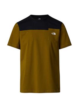 Camiseta The North Face Ícones verde e preta para homem