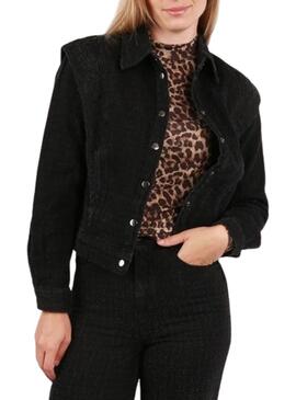 Jaqueta Vila Jeans Vizoa Preta para mulher
