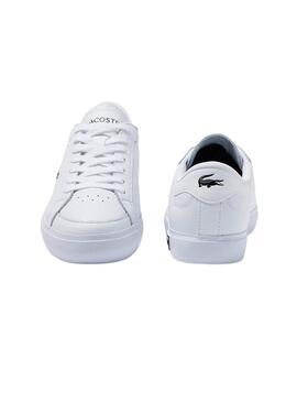 Ténis Lacoste Powercourt Croco Branco para mulher
