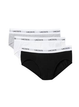 Pack de Cuecas Lacoste Slip Cores Neutras para homem