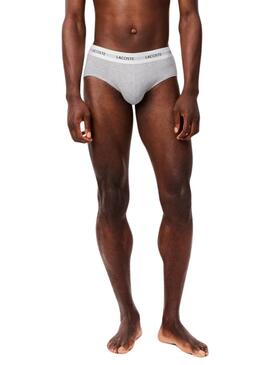 Pack de Cuecas Lacoste Slip Cores Neutras para homem