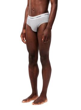 Pack de Cuecas Lacoste Slip Cores Neutras para homem