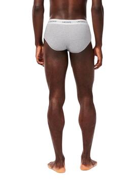 Pack de Cuecas Lacoste Slip Cores Neutras para homem