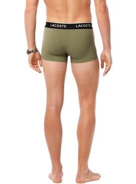 Boxers Lacoste Boxer Verde, Vermelho e Preto para homem