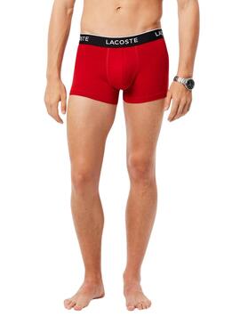 Boxers Lacoste Boxer Verde, Vermelho e Preto para homem