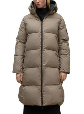 Casaco Acolchoado Reversível Ecoalf Barualf Bege e Preto para mulher