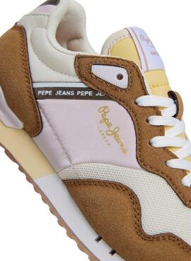 Ténis Pepe Jeans London Glam Castanhos para menina