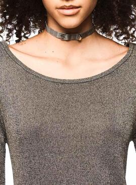 Vestido Pepe Jeans Kate Dua Lipa Gold para Mulher