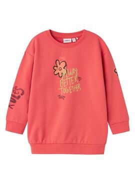 Sweatshirt Name It Noelle Better Rosa para menina