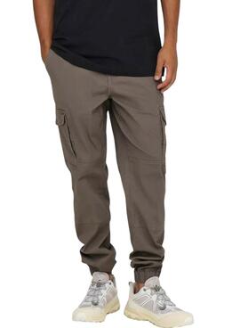 Calças Only and Sons Carter Cargo Marrom para homem