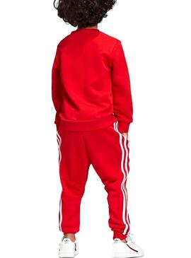 Fato de treino Adidas Crew Vermelho Menino