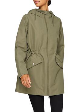 Capa de chuva Vila Vitally repelente à água verde para mulher