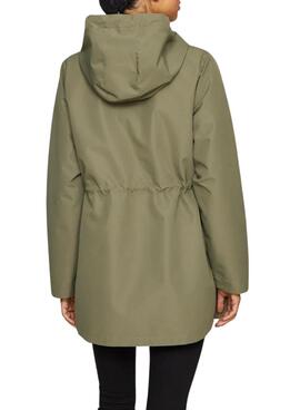 Capa de chuva Vila Vitally repelente à água verde para mulher
