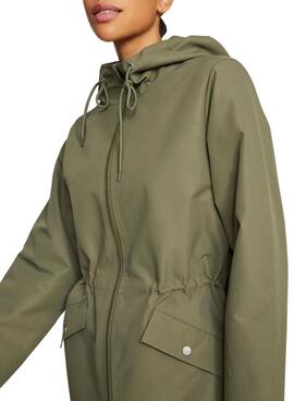 Capa de chuva Vila Vitally repelente à água verde para mulher