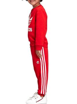 Fato de treino Adidas Crew Vermelho Menino