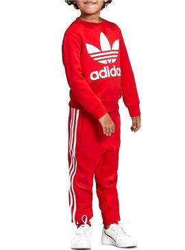 Fato de treino Adidas Crew Vermelho Menino