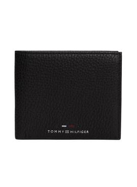 Carteira Tommy Hilfiger Premium de couro preto para homem