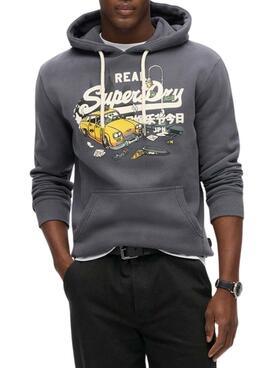 Moletom Superdry New York azul marinho para homem