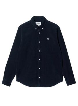 Camisa Carhartt Madison Cord Azul Marinho para homem