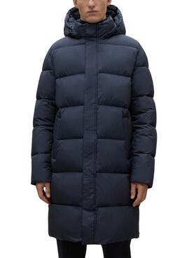 Casaco acolchoado Ecoalf Velan azul marinho para homem