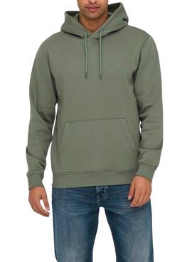 Moletom Only and Sons Connor verde para homem