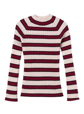 Sweater Mayoral Listrado Bordô para menina