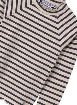 Camisola Mayoral Listrado Cinza para menina