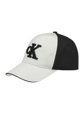 Boné Calvin Klein Colourblock Branco para crianças