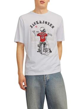 Camisola Jack and Jones Skull Branco para homem