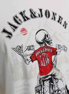 Camisola Jack and Jones Skull Branco para homem
