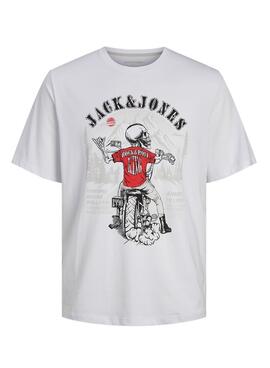 Camisola Jack and Jones Skull Branco para homem